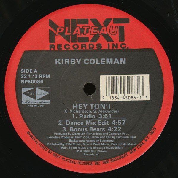 Kirby Coleman - Hey Ton'i (12") (Near Mint (NM or M-)) - 4388404953
