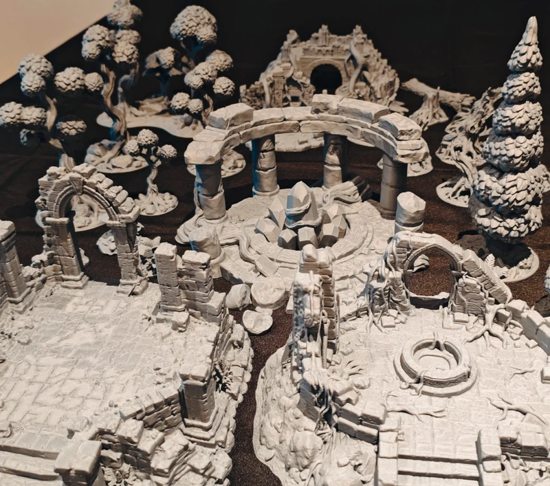 Décors Wargame Ruines et forêt Terrain Fantasy Tabletop scenery 28mm 32mm