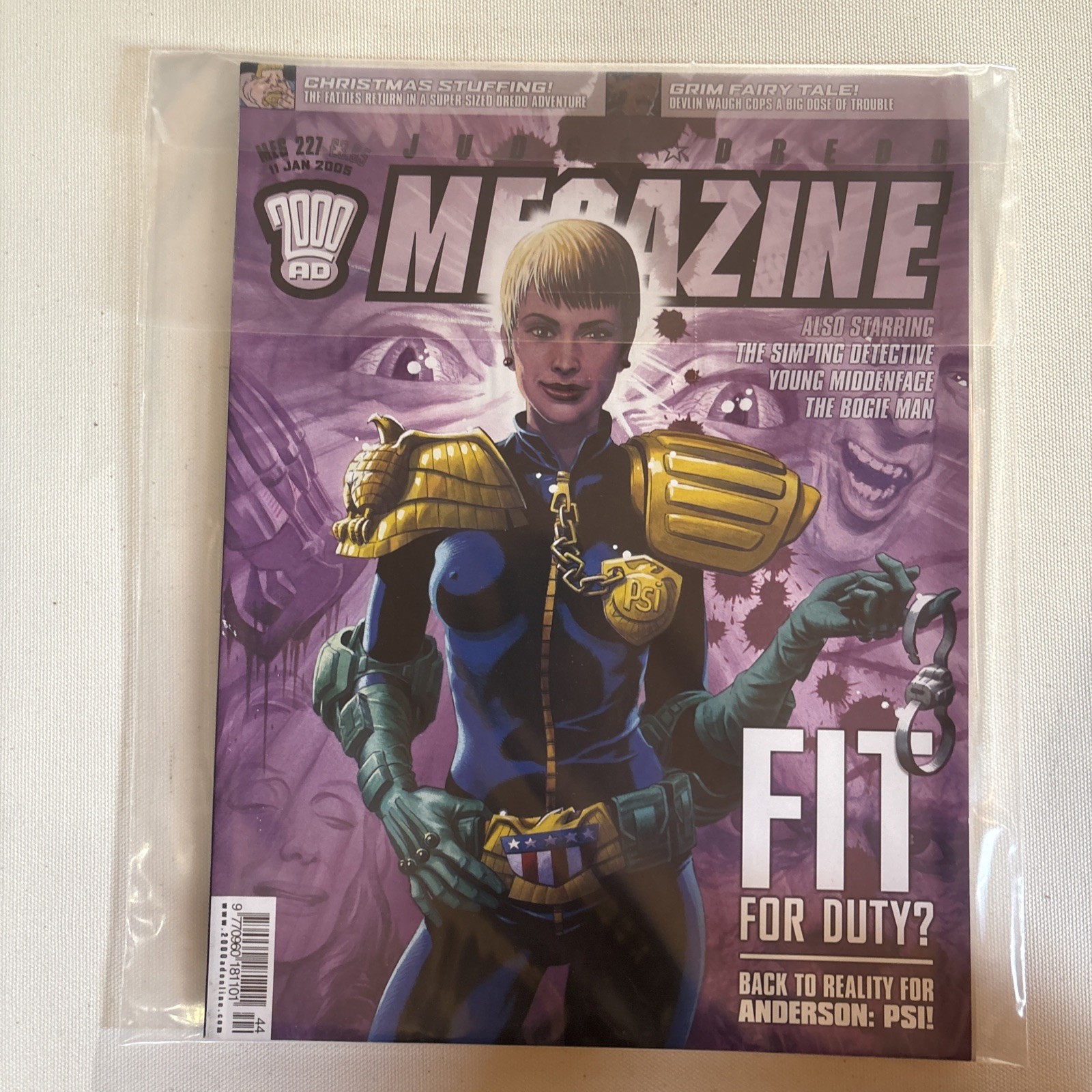 Retro Rare 2000ad Judge Dredd Megazine #227 Jan 2005 Comic Magazine Sealed Mint