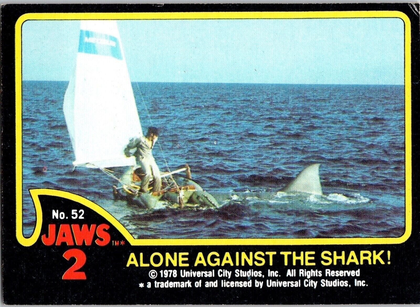 1978 Alone against the Shark! 52 Jaws 2 Topps Trading Card Game TCG CCG