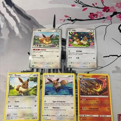 Pokemon Eevee + flareon kaarten