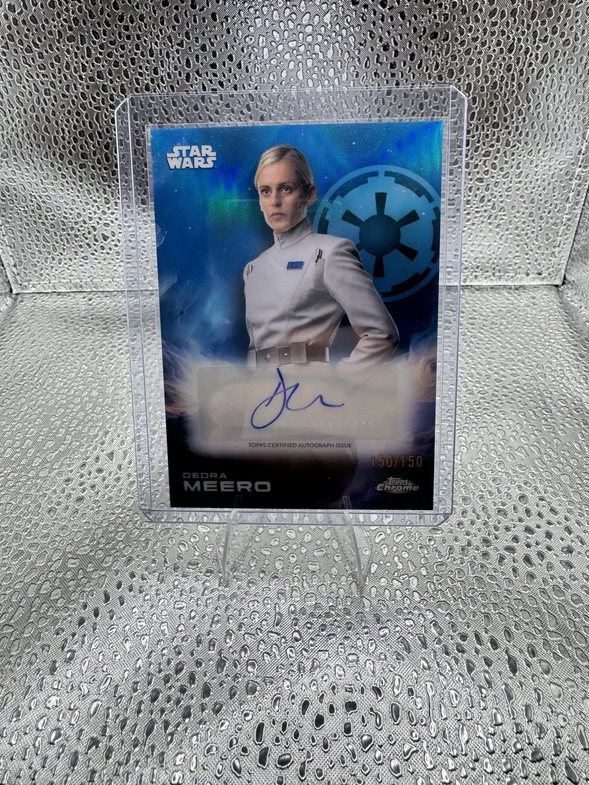 Topps Chrome Dedra Meero 2025 Star Wars Blue Refractor Auto /150 Denise Gough