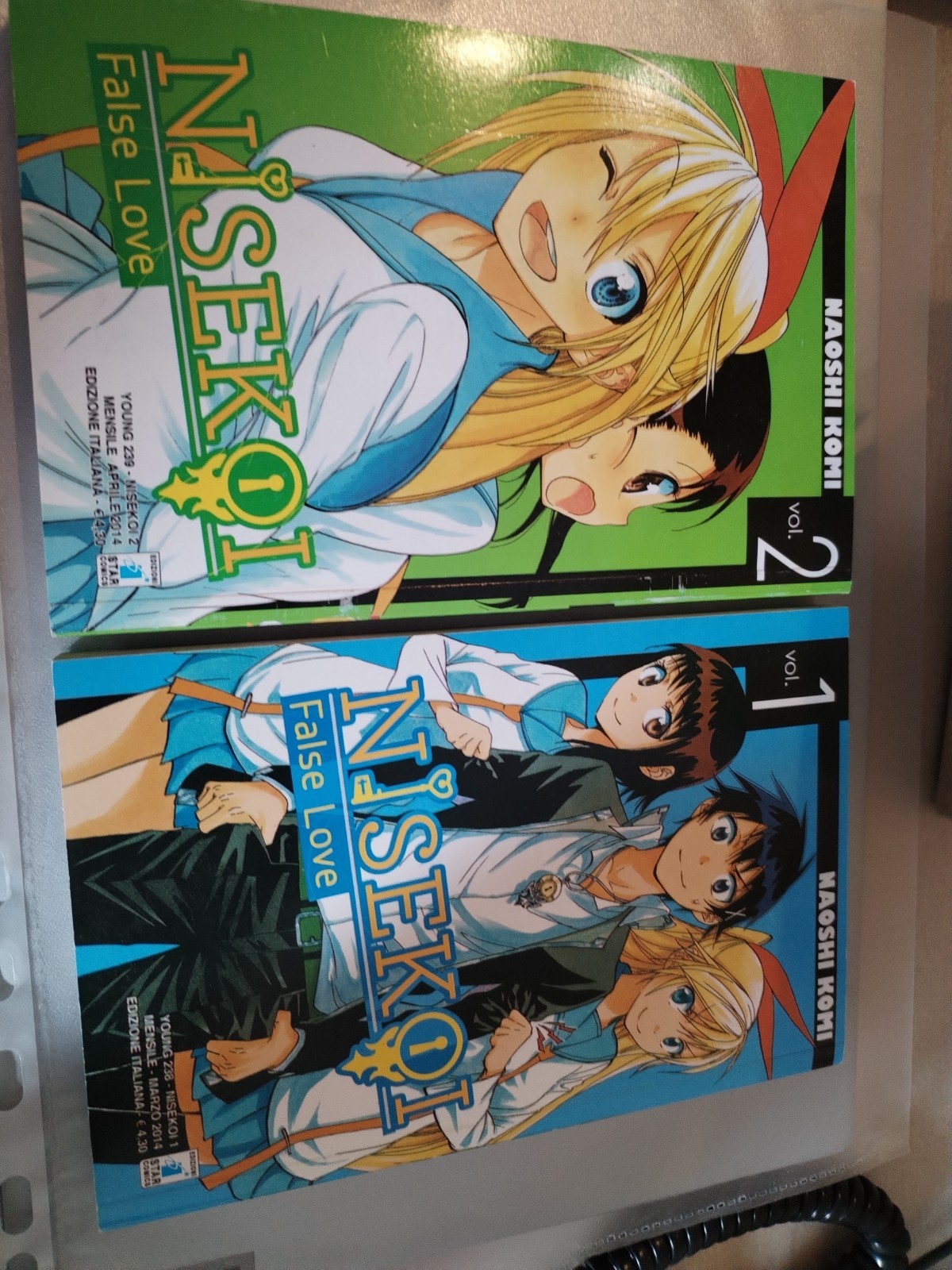Nisekoi False Love manga vol. 1-2 Naoshi Komi italiano 2013 a colori