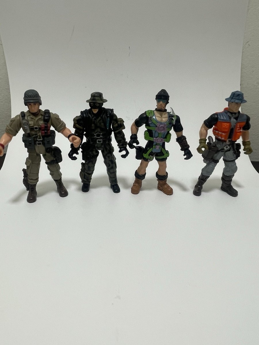 Lotto 4 action figure soldato militare Chap Mei 3,75" - usate
