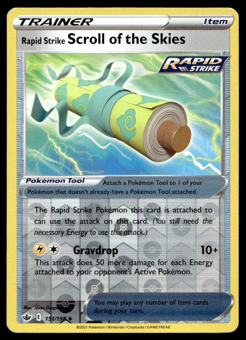 NM Rapid Strike Scroll of the... [SWSH06 151/198] Reverse Holofoil U Pokemon TCG