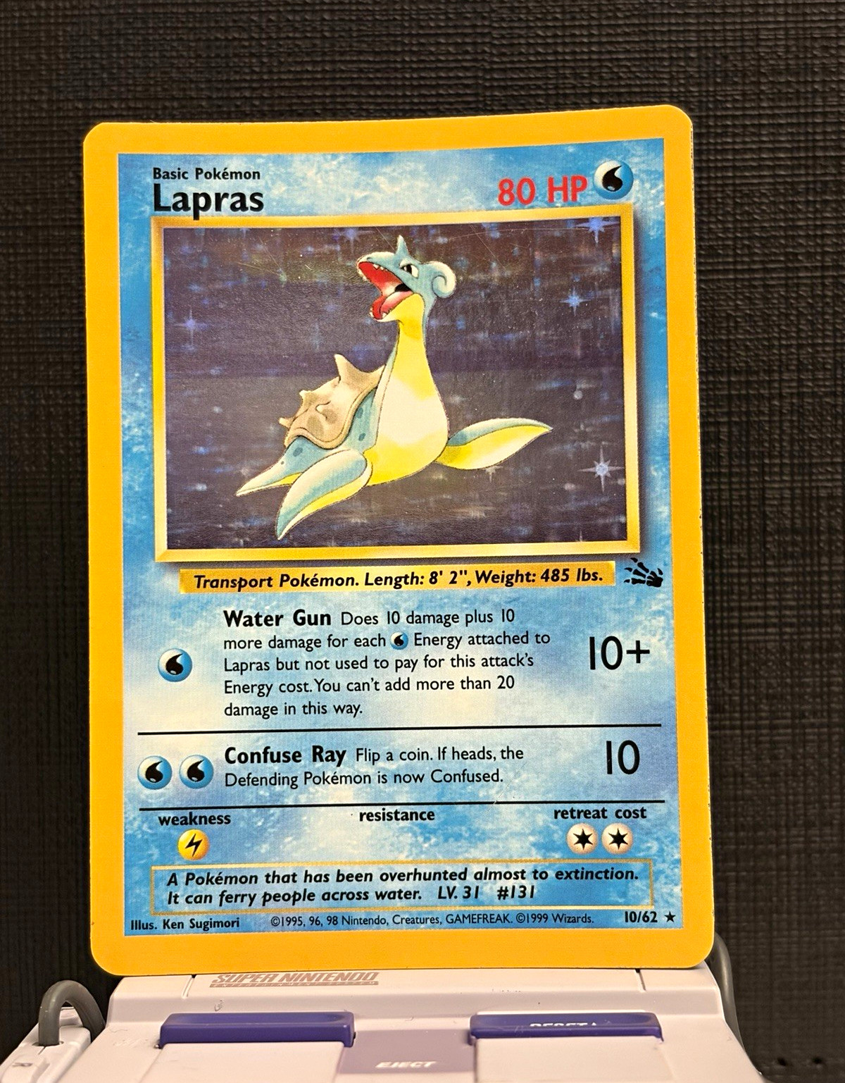 Lapras Holo Rare Fossil 10/62 Lightly Played/Excellent