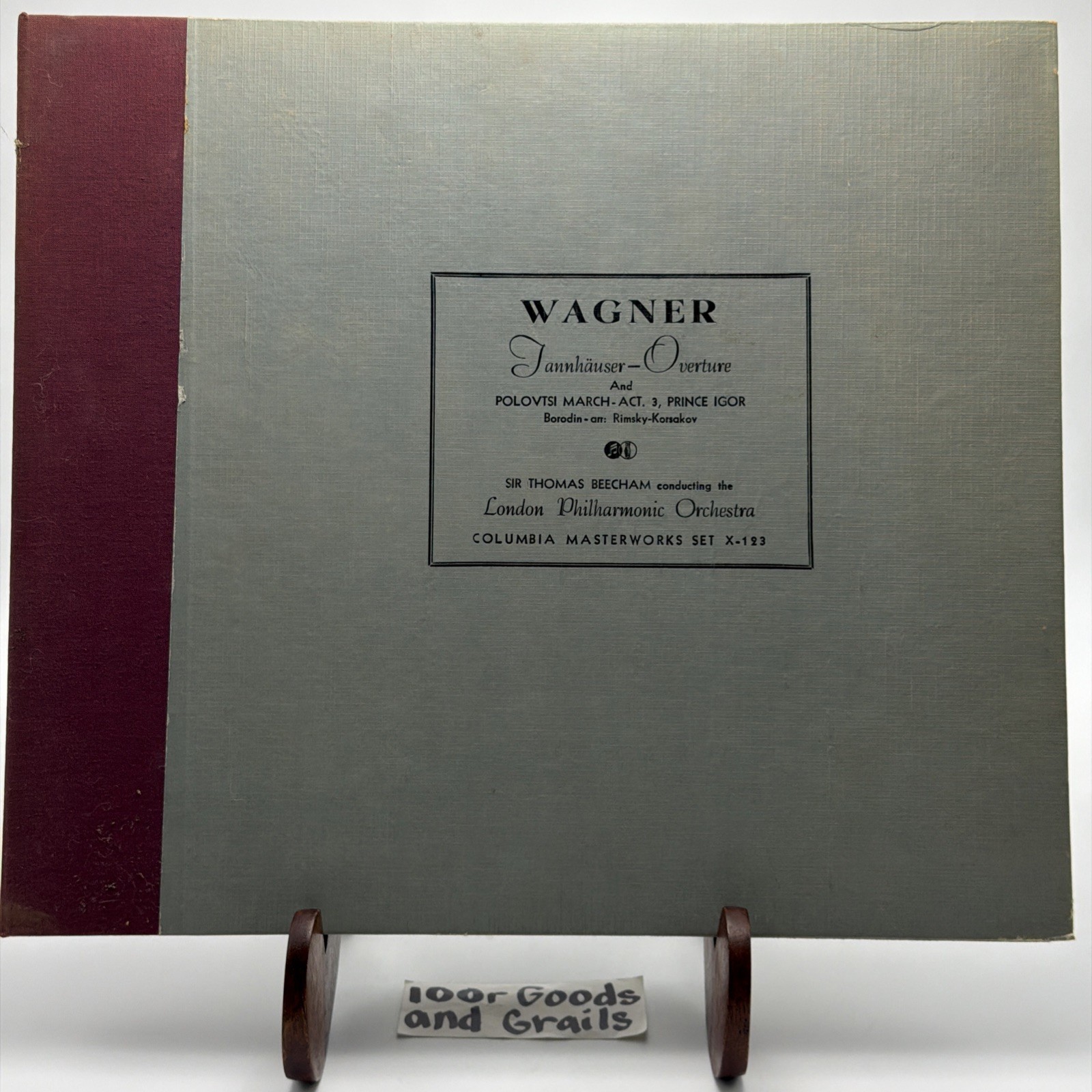 Wagner Tannhauser Overture Beecham Columbia X-123 Vintage 78 RPM Set