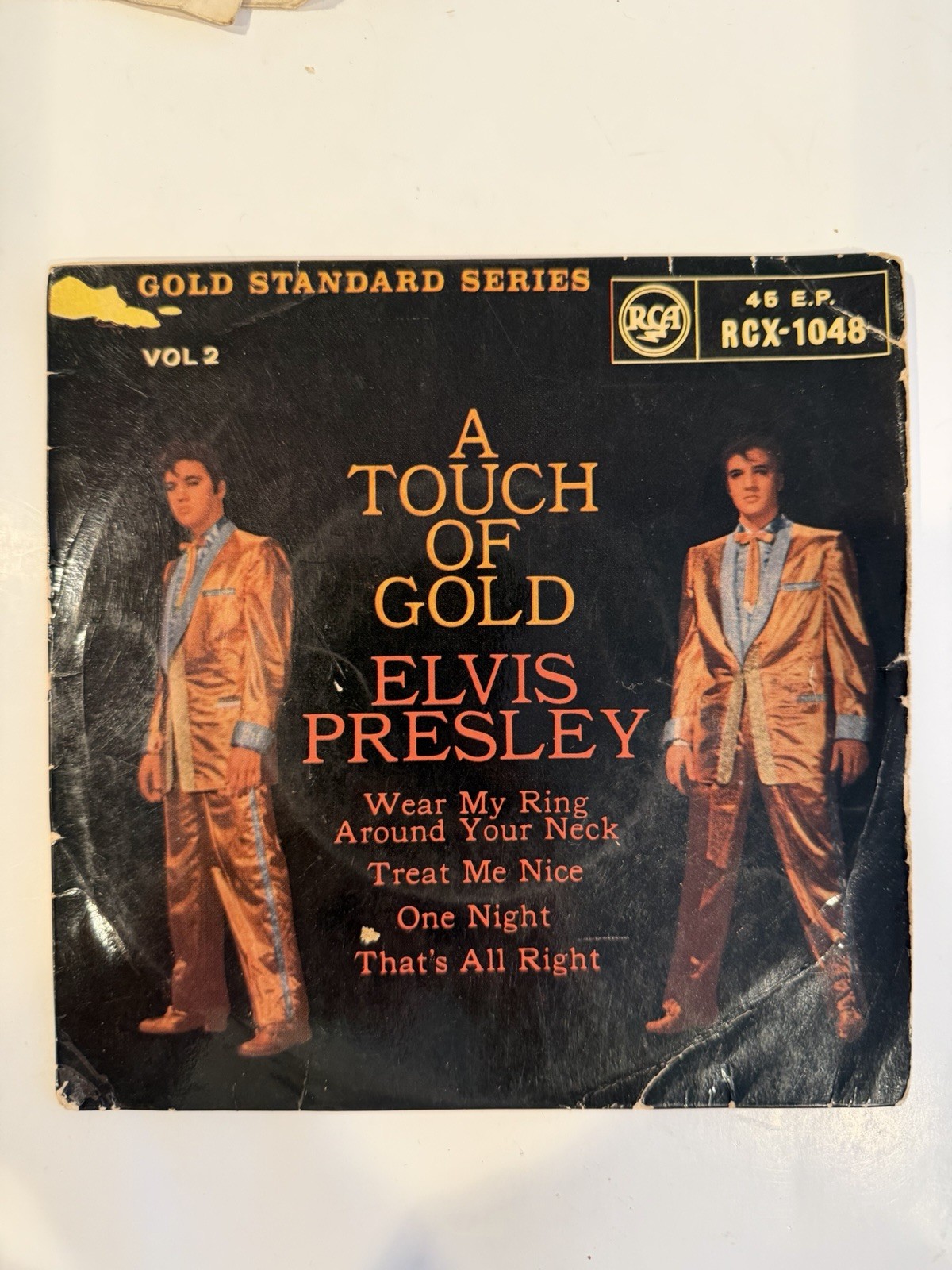Elvis Presley A Touch Of Gold Vol 2 UK EP RCX-1048 7" Vinyl Tri Centre Sleeve