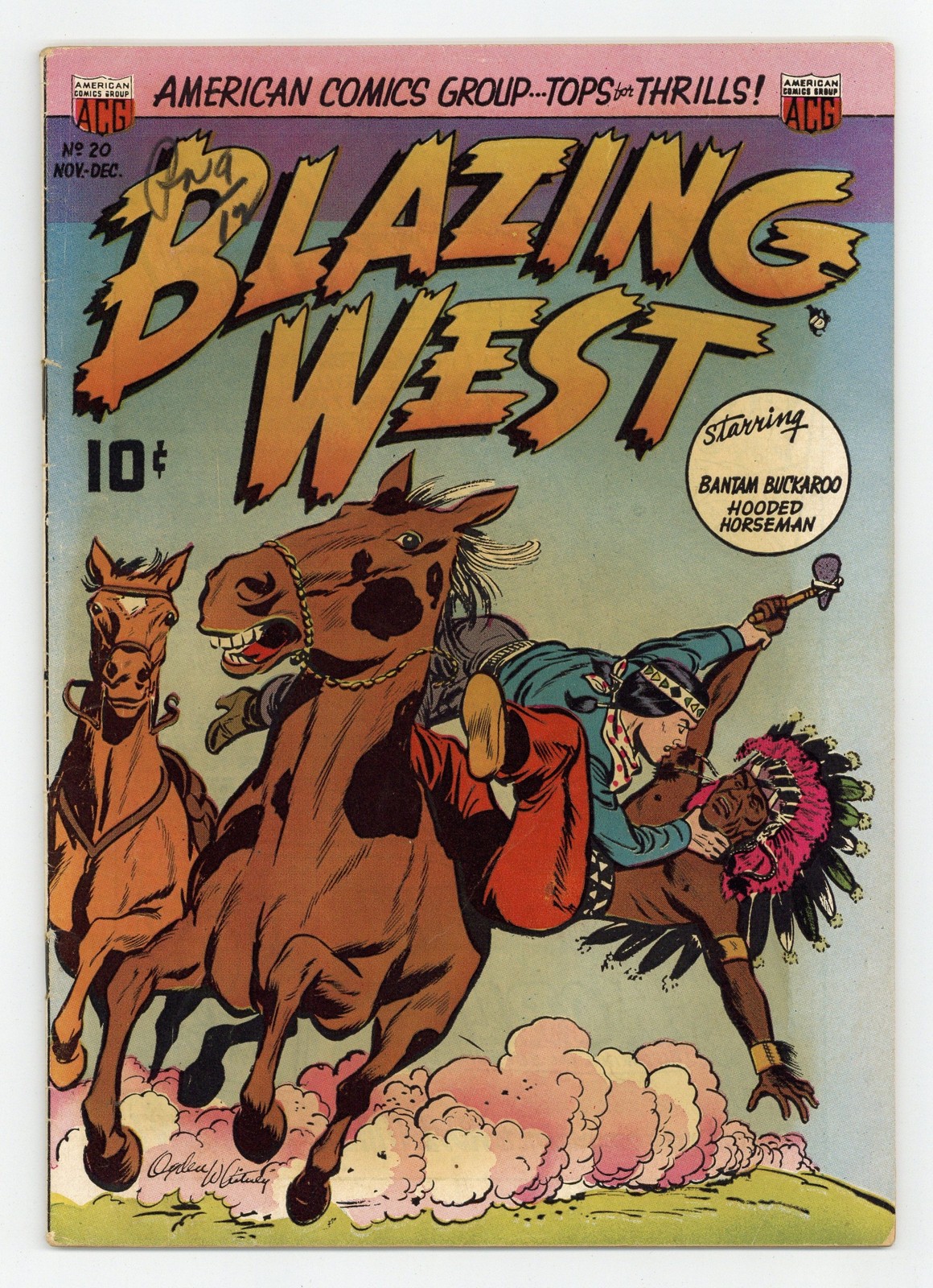 Blazing West #20 VG- 3.5 1951