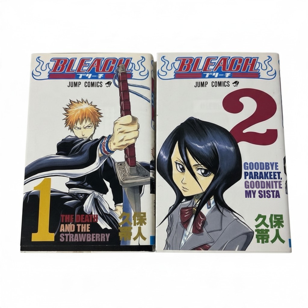 BLEACH Volume 1 e 2 Prima Edizione Set Fumetti Tite Kubo Shonen Jump Japan