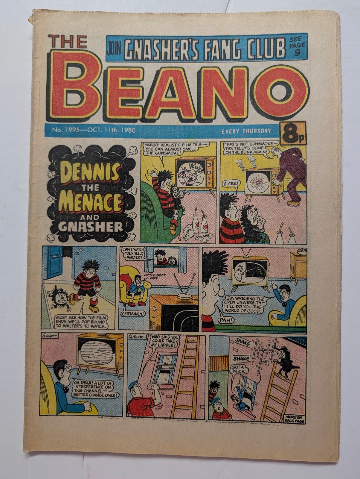 Beano Comic No 1995, October 11th 1980.