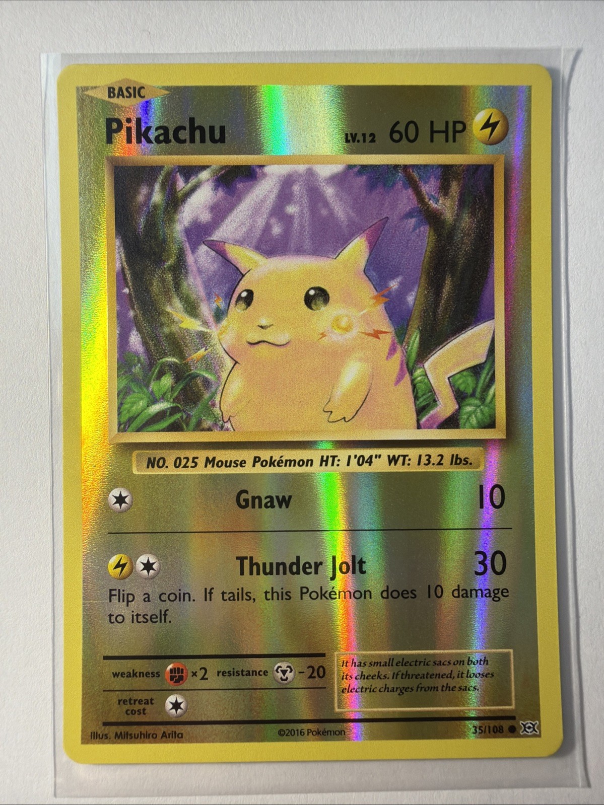 Pikachu 35/108 XY Evoluzioni Pokemon Reverse Holo Near Mint