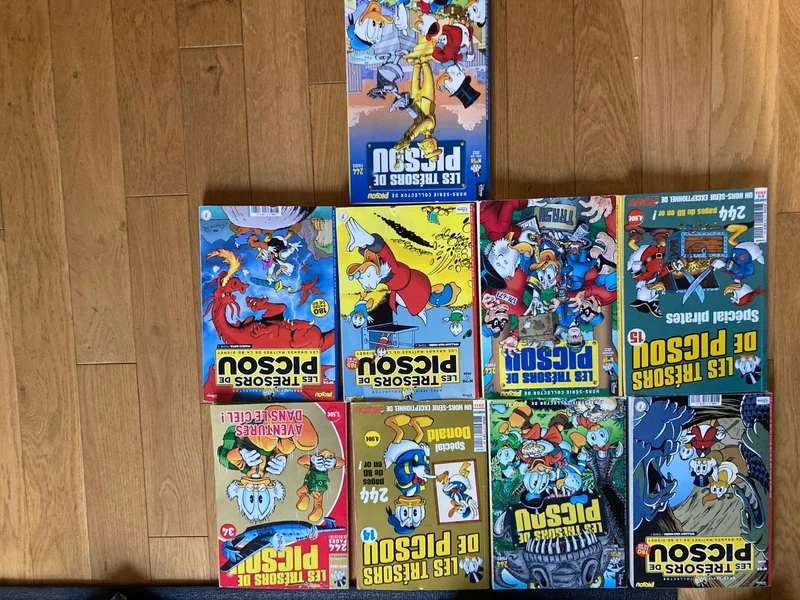 Lot de 9 BD Les Tresors de Picsou – Disney – Collection