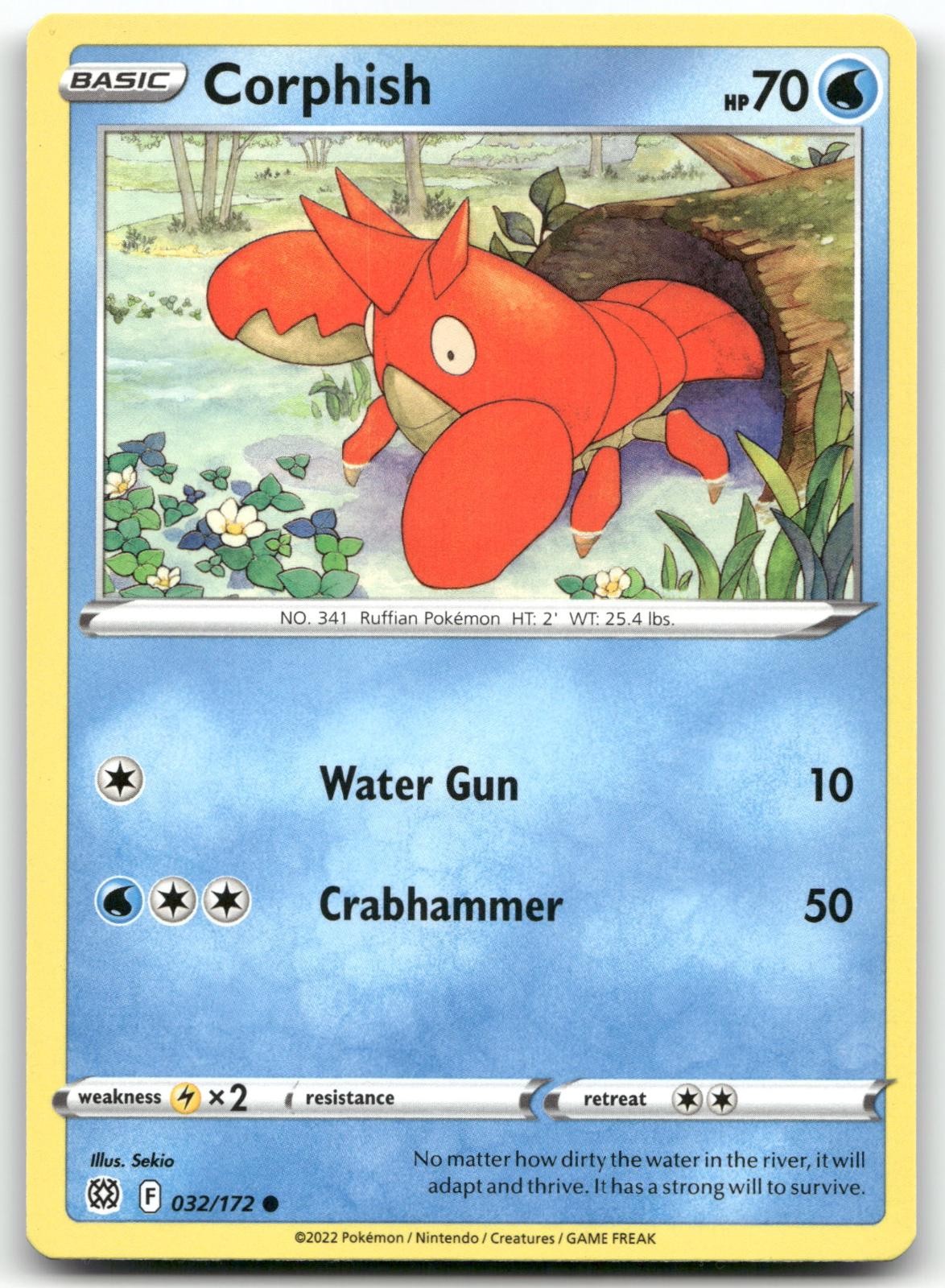 CORPHISH 032/172 COMMON BRILLIANT STARS POKEMON NEAR MINT
