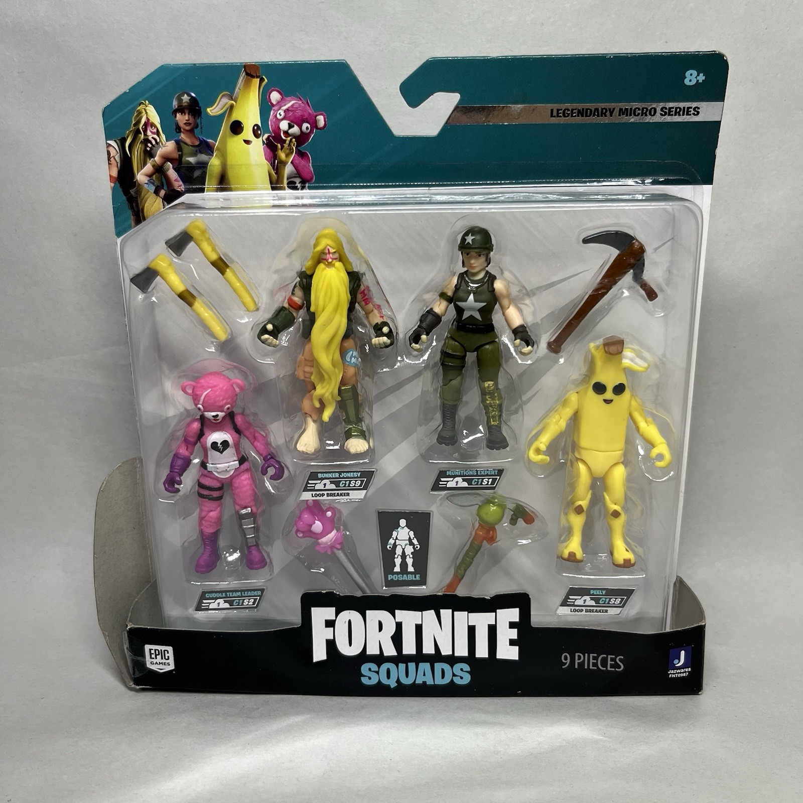 NUOVO Fortnite Squads C1S1-C1S4 Leggendario Micro Loop Breaker Peely Jonesy SIGILLATO