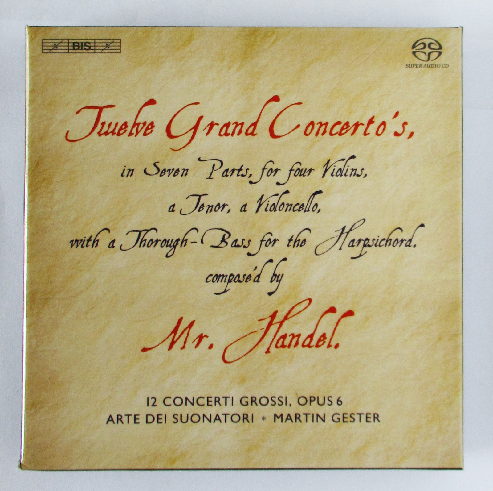 Handel, Arte dei Suonatori - Twelve Grand Concertos, Opus 6 (SACD 3 discs) VG+