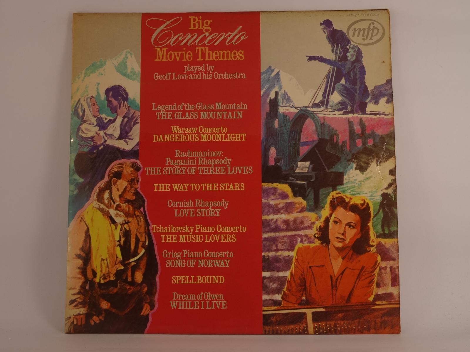 GEOFF LOVE AND HIS ORCHESTRA BIG CONCERTO MOVIE THEMES (UK) (B) 9 Track LP MUSIC