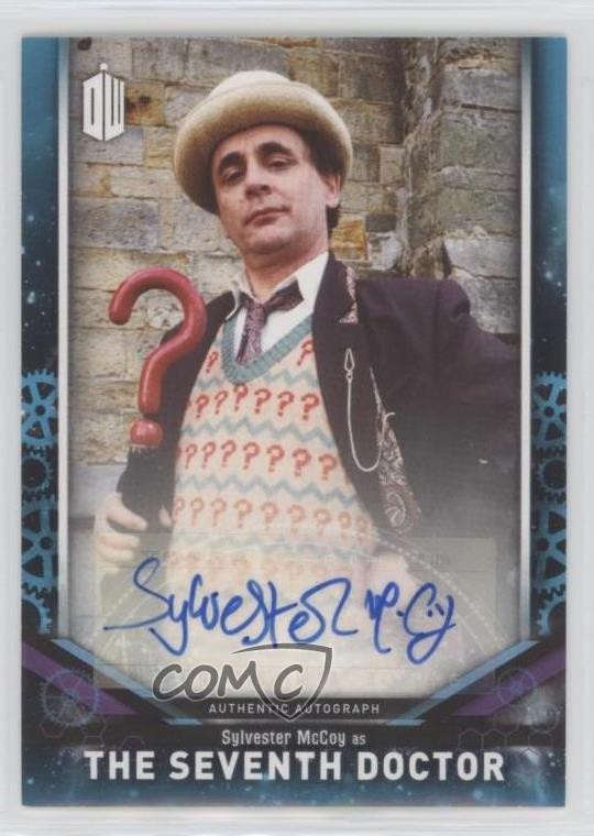 2018 Doctor Who Signature Series Aqua 11/25 Sylvester McCoy The Seventh Auto 1j8