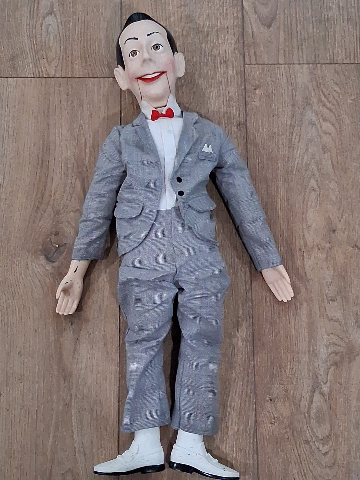 Matchbox 26"-Pee Wee Herman Ventriloquist Doll Figure-1988-Rare-Moveable Mouth