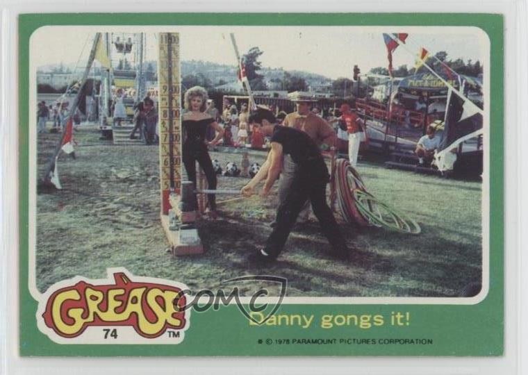 Topps Grease Danny gongs it 1978! #74 un2