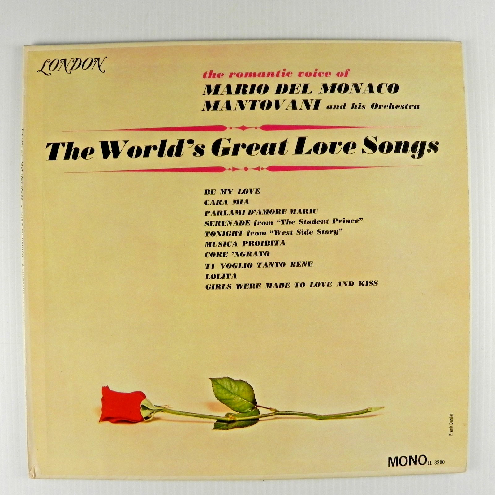 Mario del Monaco, Mantovani – The World's Great Love Songs 1962 London LL 3280