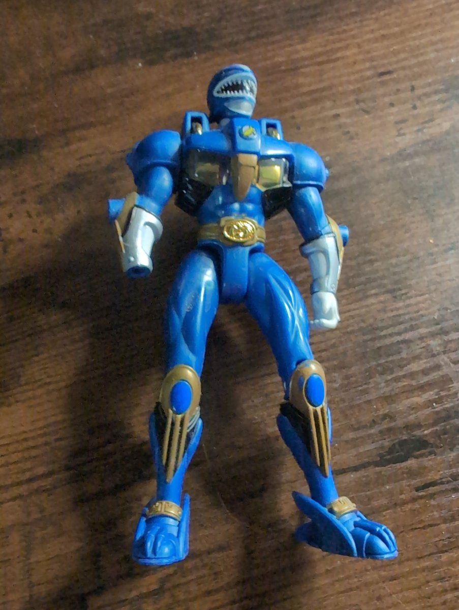 Bandai Power Rangers Wild Force Deluxe Blue Savage Battle Figure Loose 2001