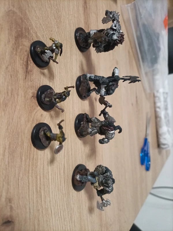 Miniature D&D Village raiders