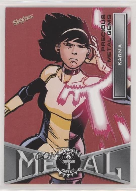 2020 Upper Deck Marvel X-Men Metal Universe PMG Red 39/100 Karma #39 g1m