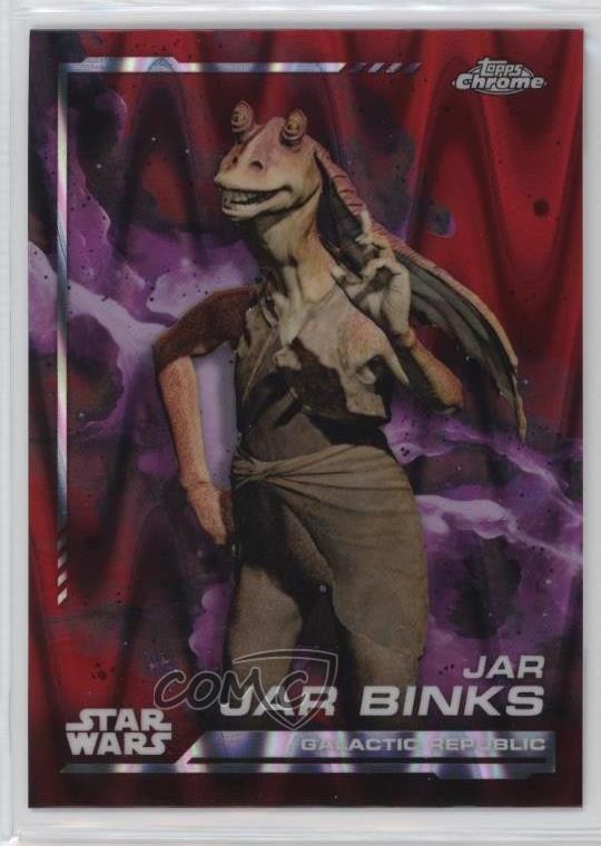 2024 Topps Chrome Star Wars Blaster Red RayWave barattolo rifrattore Binks #127 00jz