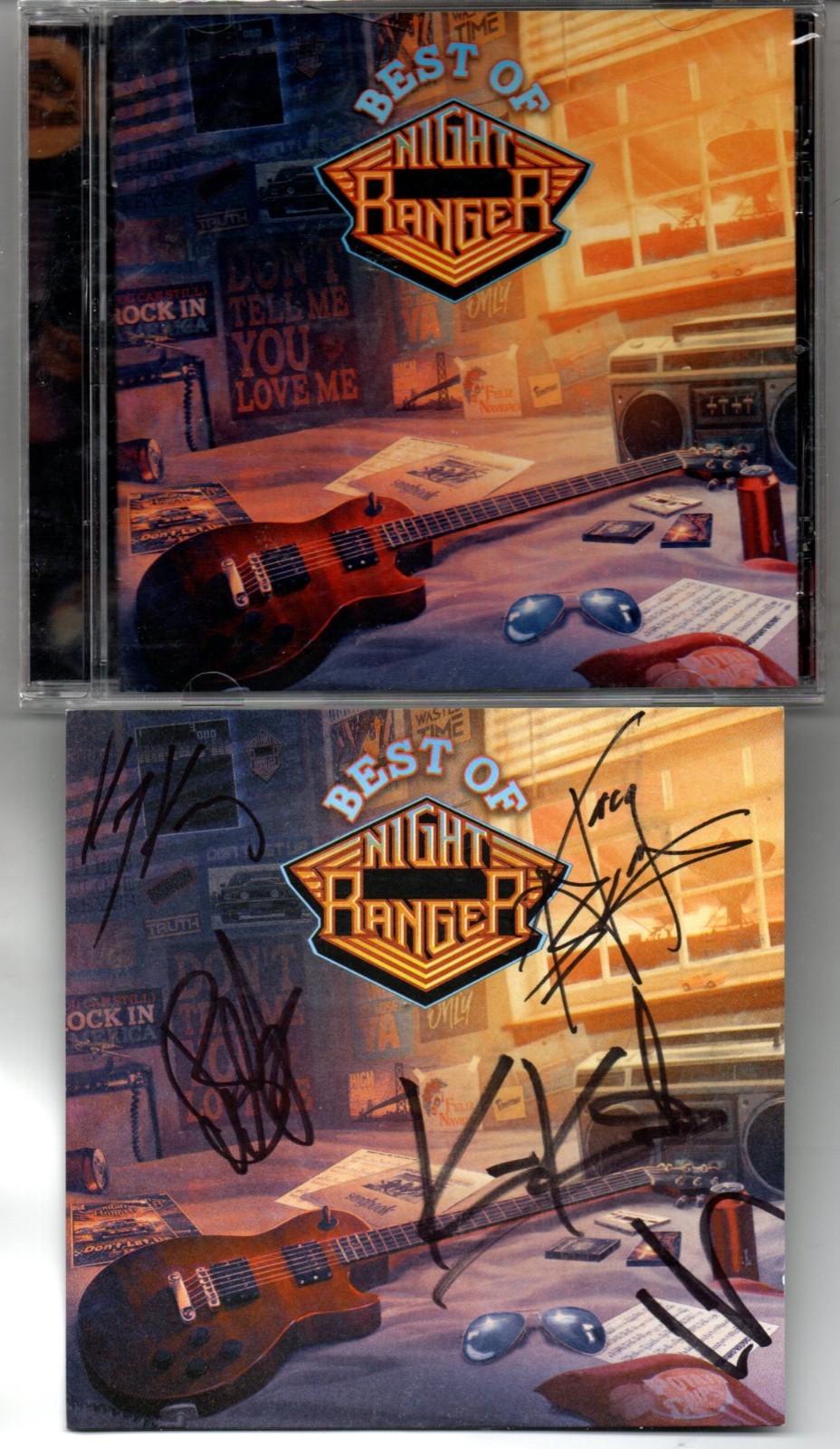 NIGHT RANGER: BEST OF CD BRAND NEW RERECORDED SONGS SIGNED AUTOGRAPHED CARD