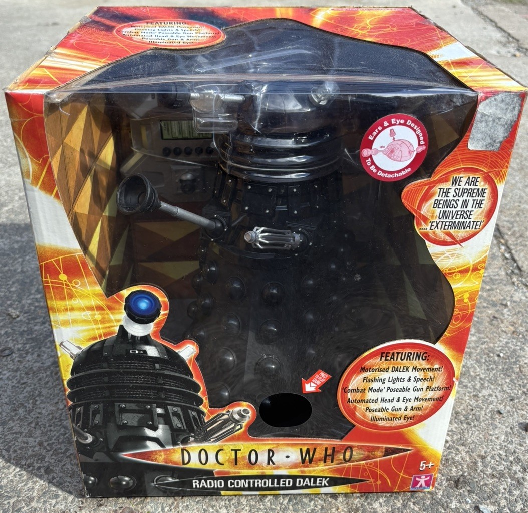 Personaggio Doctor Who Radiocontrollato Dalek 12" 2004 Nero SIGILLATO