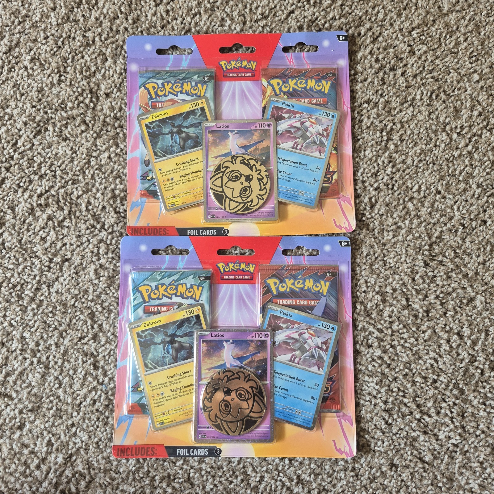 2 Pokemon TCG Potenziato Confezione da 2 Blister - Zekrom Latios Palkia