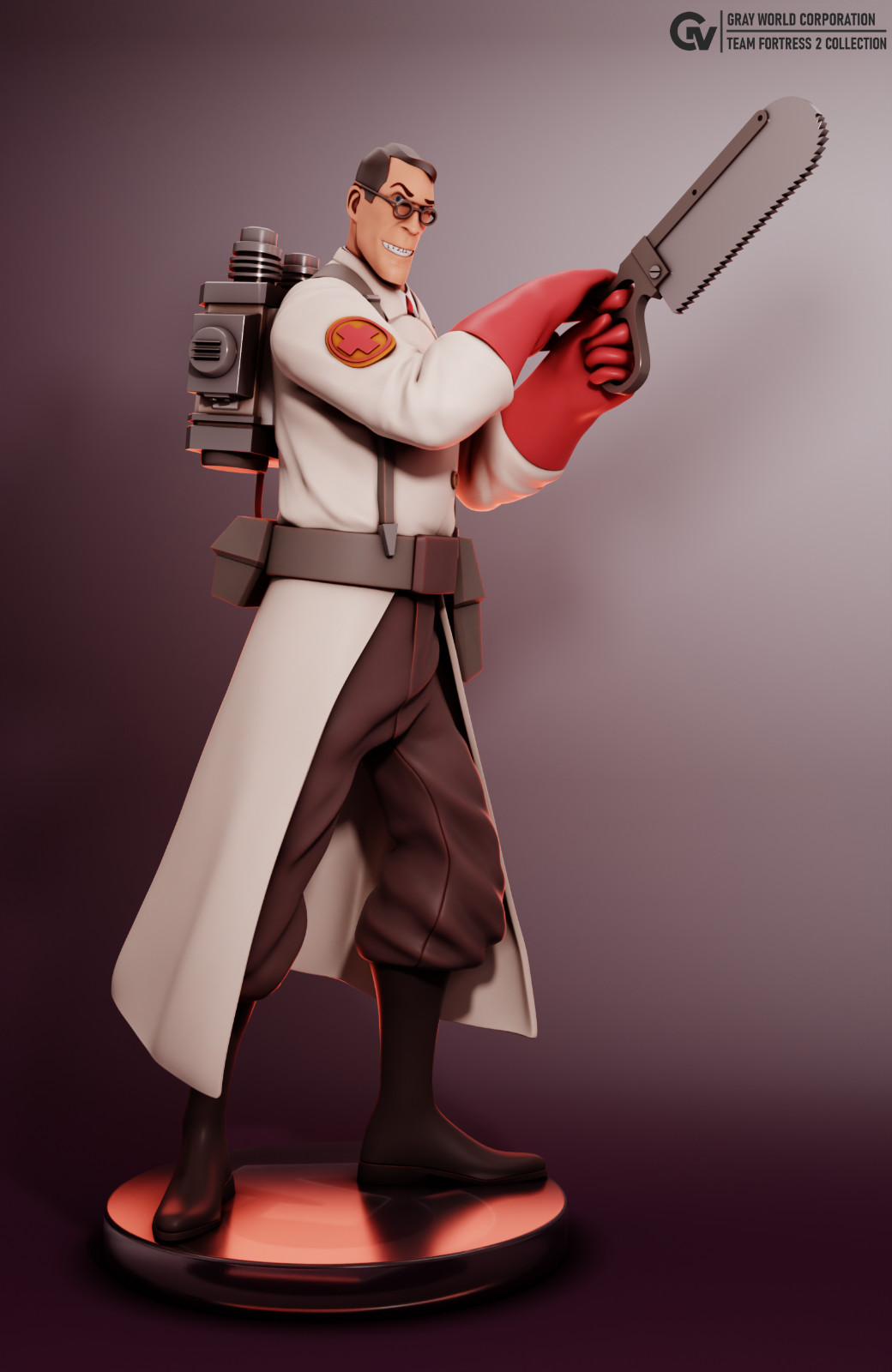 Team Fortress 2: Medic - Figura da gioco dipinta a mano, regalo geek