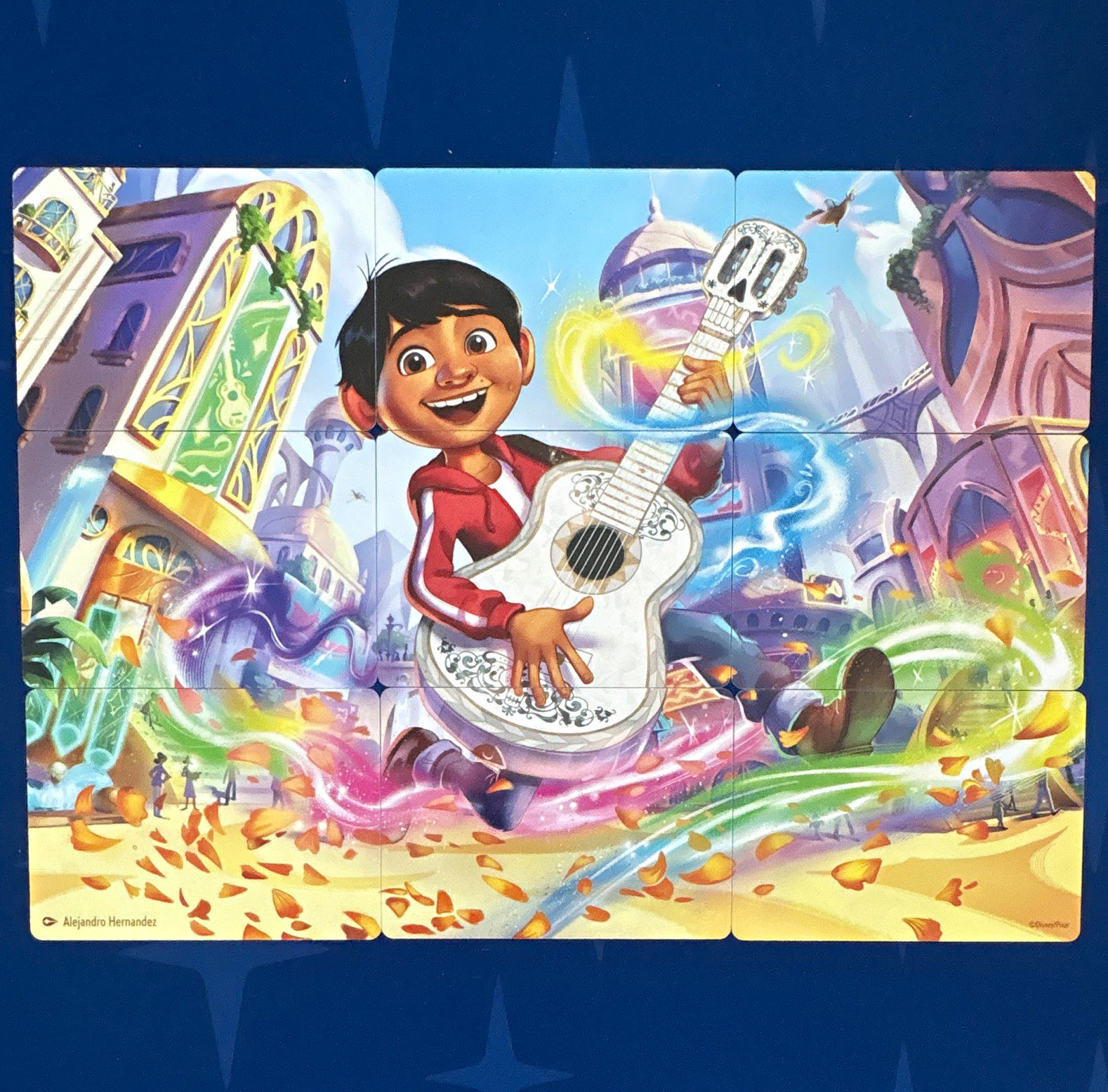 Disney Lorcana Coco Miguel Rivera Puzzle Card Illustrated by Alejandro Hernandez