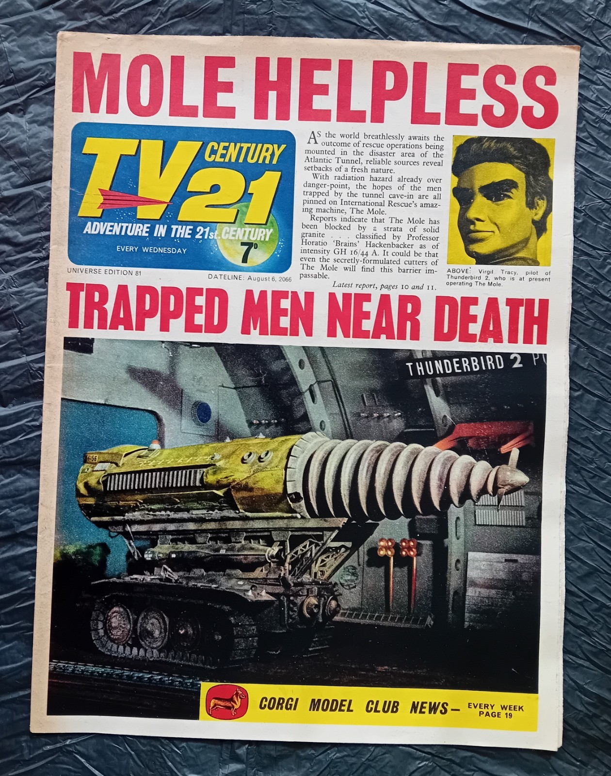 TV Century 21 comic #81 (06/08/1966). Flat/clean/complete. VG/FN
