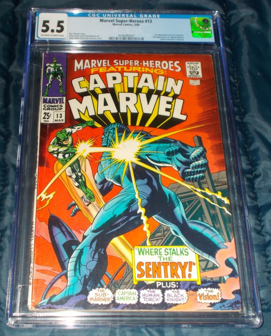 Marvel Super-Heroes #13 CGC 5.5 F- (Marvel ~ 03/68) 1° Carol Danvers!