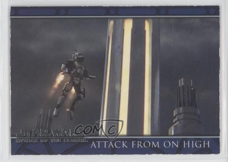 2002 Topps Star Wars: L'attacco dei cloni Attacco dall'alto #63 0k3a