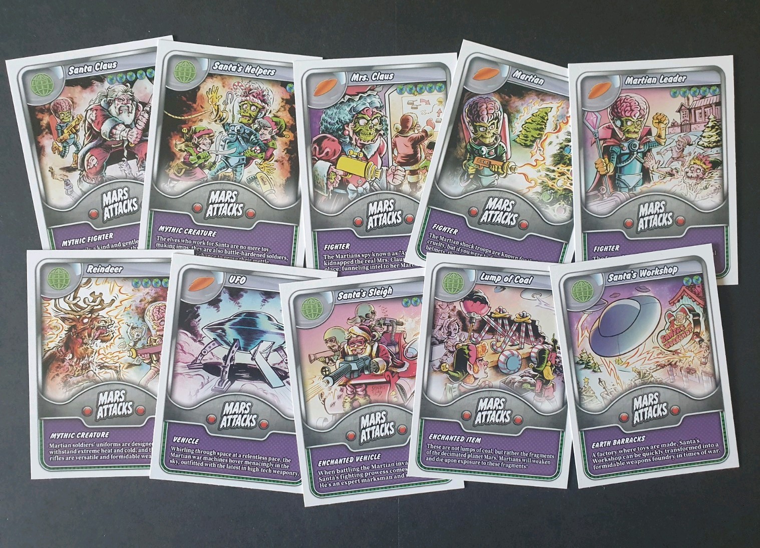 Topps 2026 Mars Attacks Christmas BATTLE READY 10 CARD SET BR1-BR10