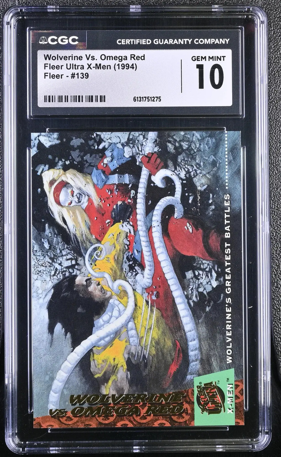 1994 Fleer Ultra X-Men Wolverine Vs. Omega Red #139 CGC 10