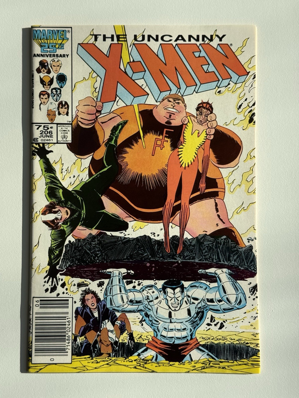 Uncanny X-Men #206 ◉ (Marvel, 1986) Marvel NEWSSTAND HIGH GRADE VF/ NM 👀