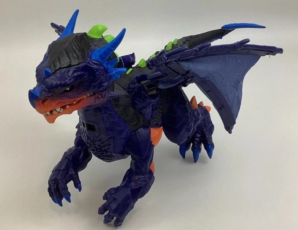 WowWee Untamed Legends Dragon Vulcan Dark Blue Interactive Sounds Moves Works