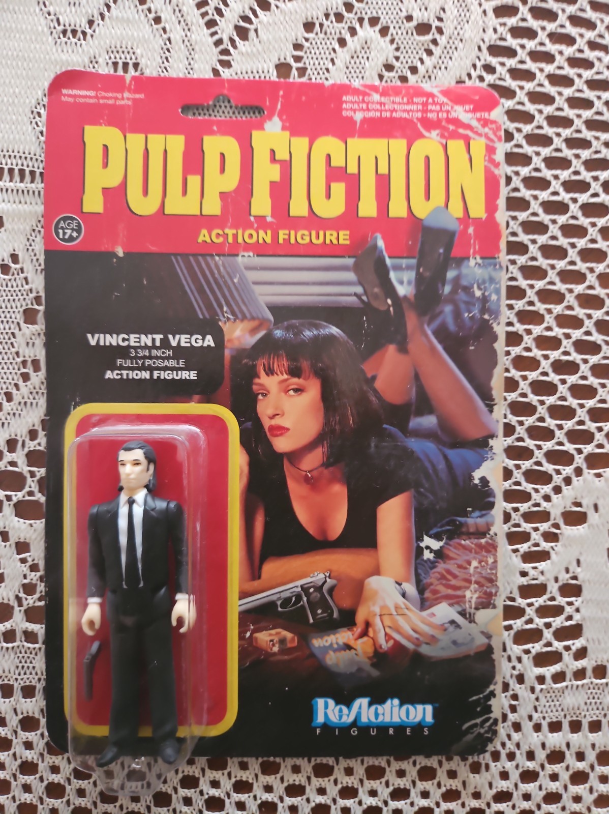 Pulp Fiction  Reaction Vincent Vega 3.75  inch Action Figure Sealed