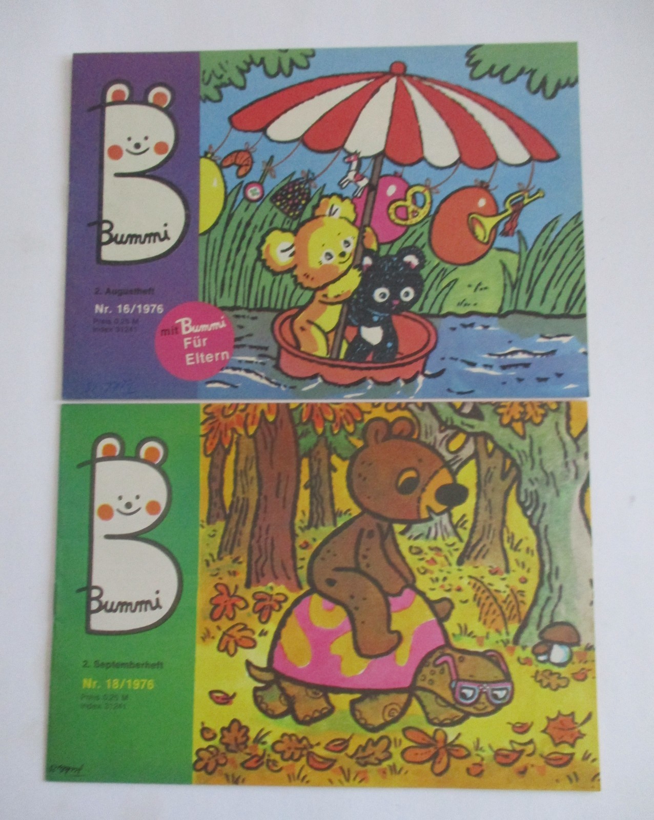 2 vecchi quaderni in gomma del 1976 / n.16 e 18