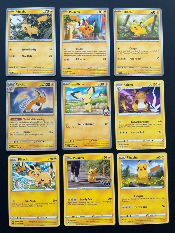 Pokemon Pikachu Karten Sammlung