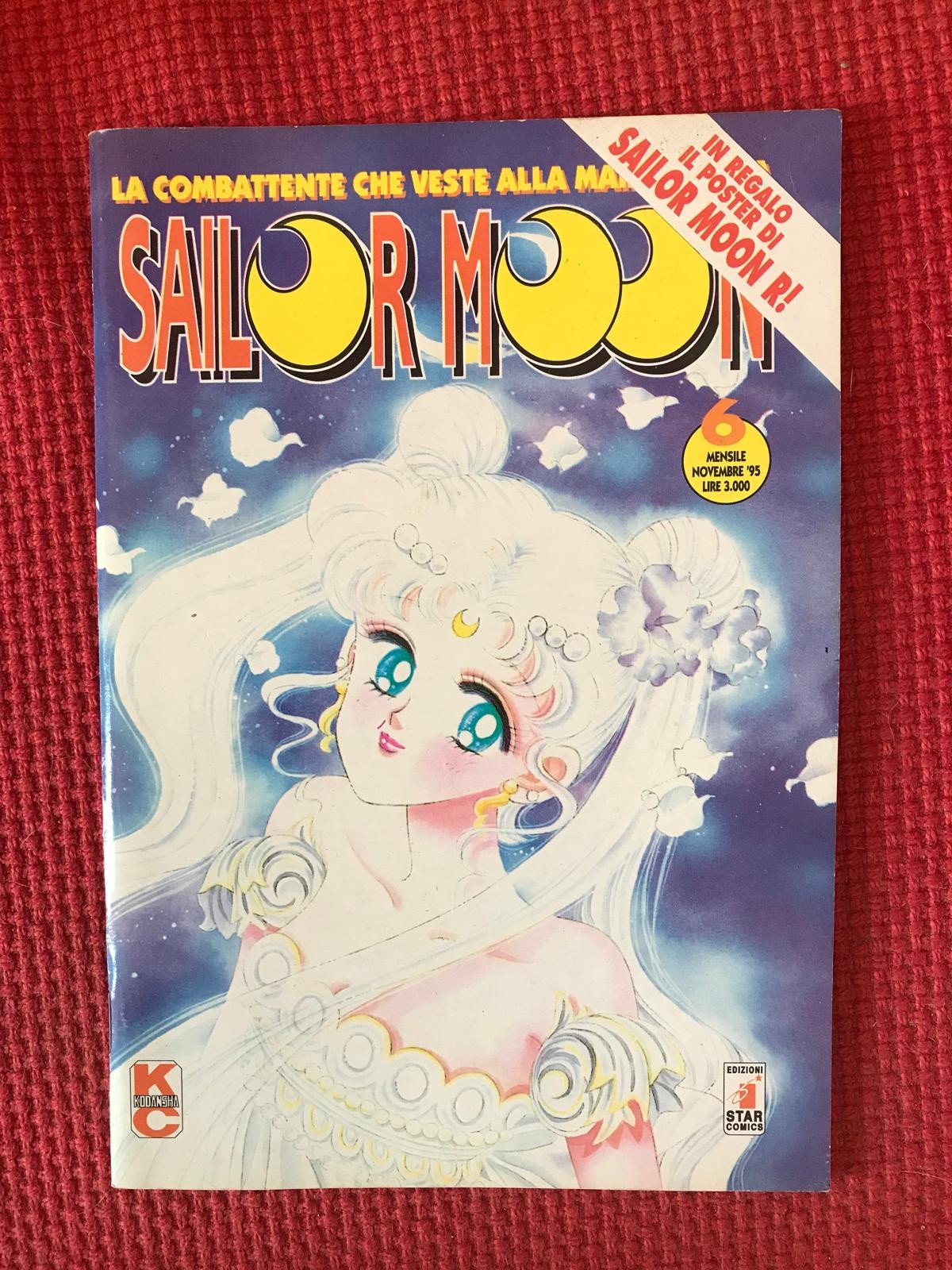 Sailor Moon n. 6 1995 Star comics con poster interno fumetto manga