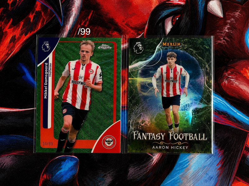 Lot 2 cartes Topps 2025/26 Brentford
