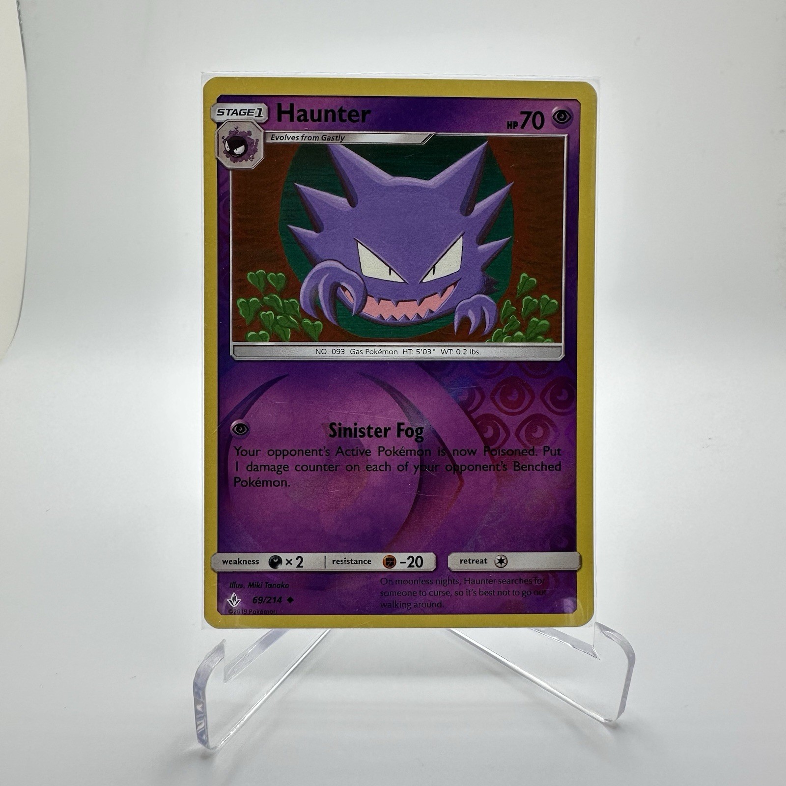 Pokemon Haunter Sole e Luna Legami Ininterrotti Non Comuni Reverse Holo 69/214 NM