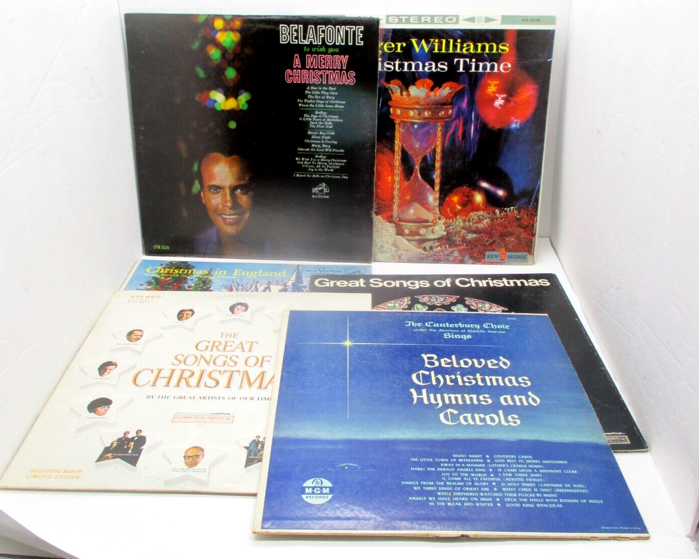 Christmas Record Mixed Lot, Belafonte, Williams, Etc
