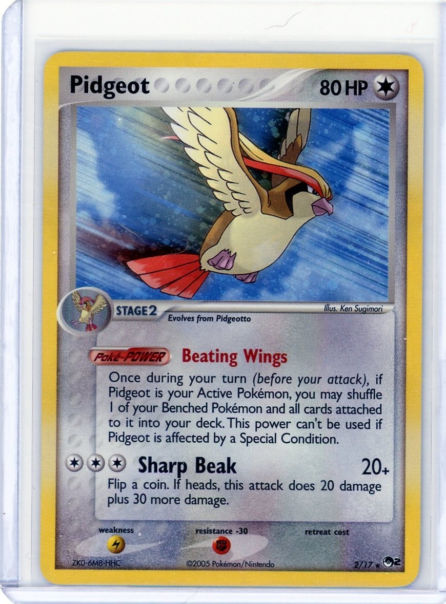 Pokémon Pidgeot 002/017 POP Serie 2 Holo 2005