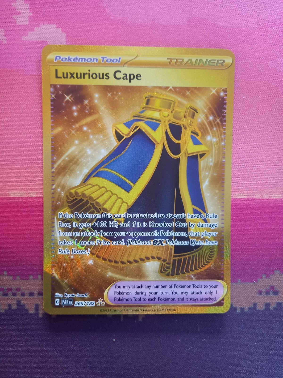 Pokemon Card Luxurious Cape 265/182 Hyper Rare Paradox Rift NM